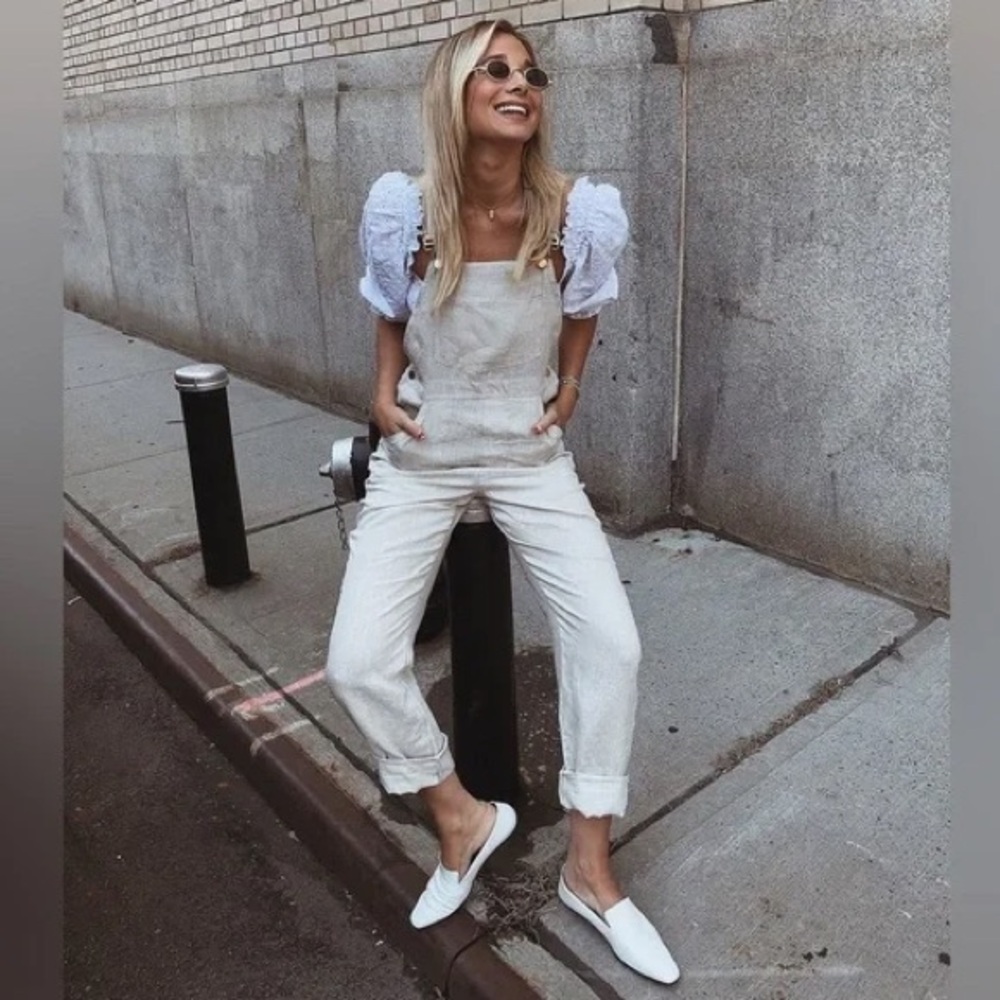 WeWoreWhat Cream Women's Jeans Overalls